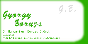 gyorgy boruzs business card