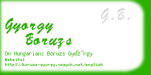 gyorgy boruzs business card